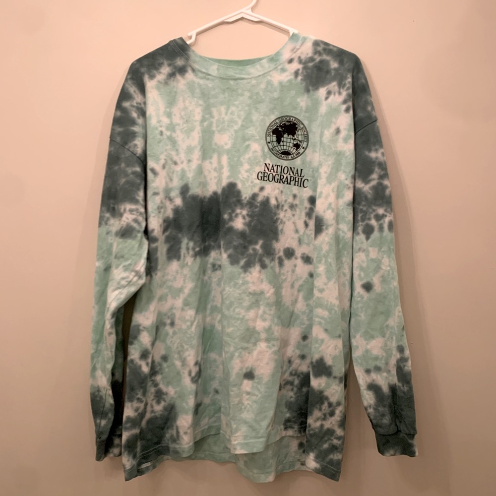 Tie-dye long sleeve National Geographic t-shirt